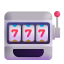 Slot machine icon with reels
